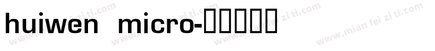 huiwen  micro字体转换